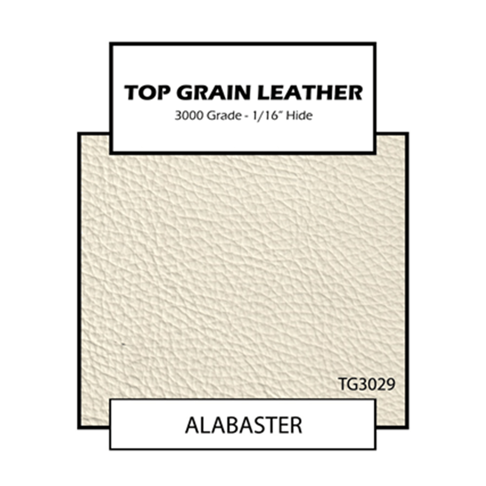 Top Grain Leather Alabaster