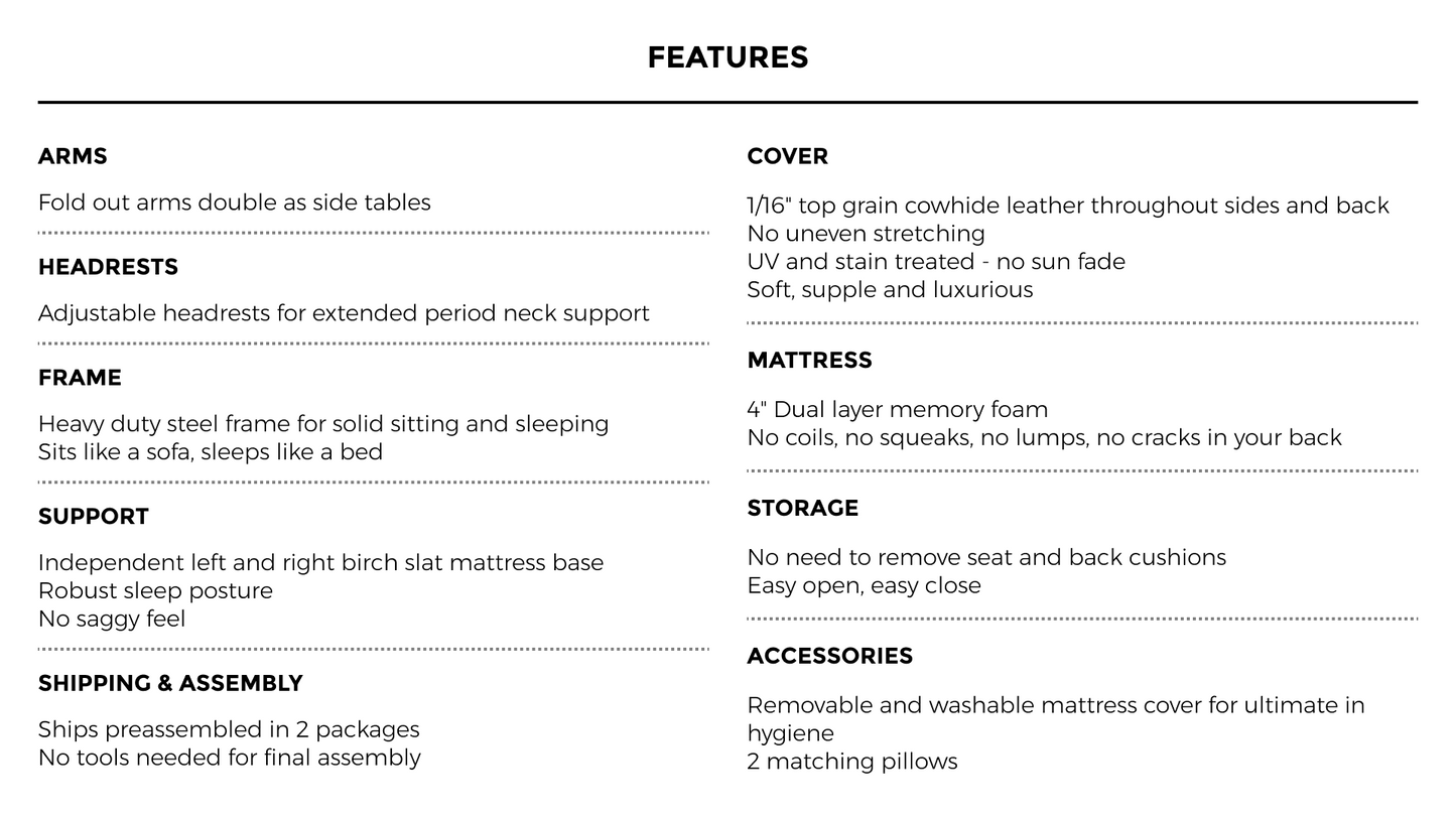 AMANDA Made in Italy Queen Size Sleeper Sofa