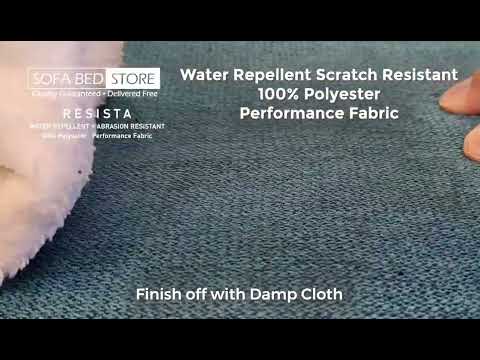 Resista Water Repellent Abrasion Resistant 100% Polyester Performance Fabric Demo Video