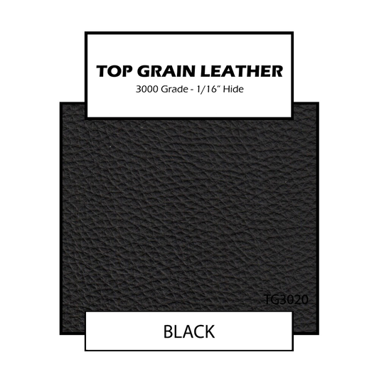 Top Grain Leather - Black