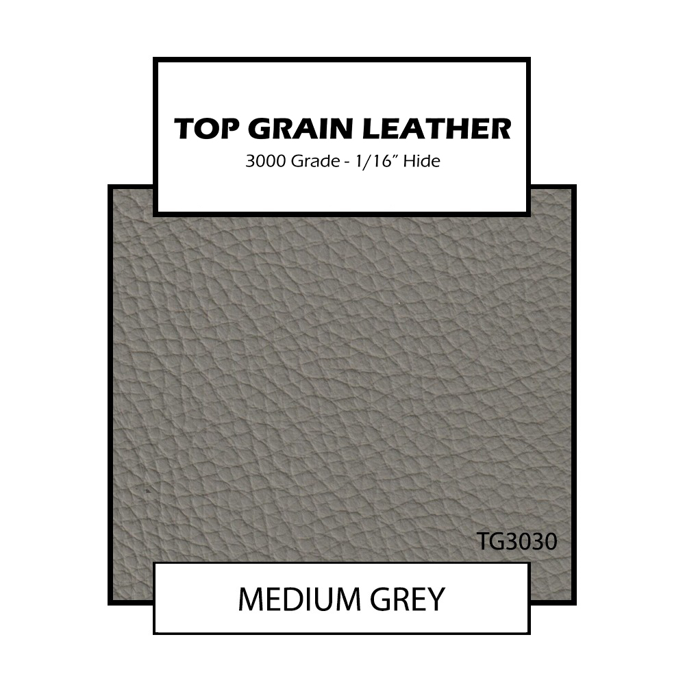 Top Grain Leather - Medium Grey